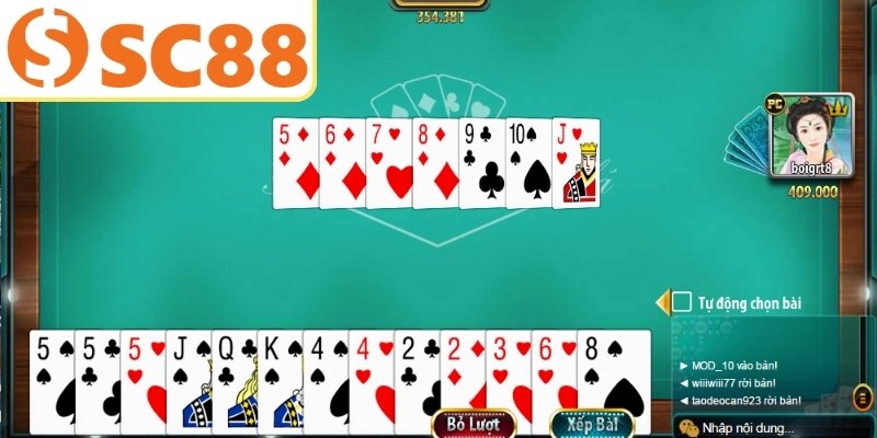 Quy định độ lớn của lá bài